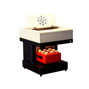 Jetvinner 3D食用インク食品印刷自撮りコーヒープリンターマシンホットセラー食用インク付き4カップコーヒープリンター