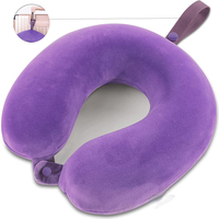 Oreiller de voyage ergonomique en mousse à mémoire de forme en U portable pour le soutien cervical en avion et en voiture, offre un soulagement