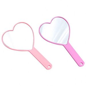 Handheld <b>Pocket</b> Makeup <b>Mirror</b> Vintage Personalized Portable Mini Pink Heart Hand Held Vanity <b>Mirror</b> With Logo Custom - Product Image 1