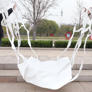 Sac de conteneur souple à fond renforcé à quatre points de suspension pour ciment et mortier, modèle sac de tonne, logo imprimé, vente en gros - Product Image 1