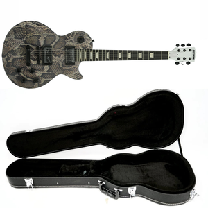 Guitare électrique en acajou de style <span class=keywords><strong>Les</strong></span> <span class=keywords><strong>Paul</strong></span>, édition limitée, Eastern Music Hardluck Kings BOSSMAN SNAKESKIN BOOTS, avec étui rigide - Product Image 1