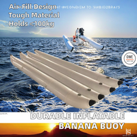 Pontons gonflables en PVC durables en forme de banane, capacité <100kg, garantie 3 ans, eau incluse, MOQ personnalisé 1 ensemble