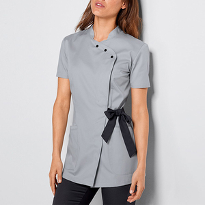 Op maat gemaakte nieuwe mode salon tuniek elastische nagel beauty <span class=keywords><strong>spa</strong></span> <span class=keywords><strong>uniform</strong></span> scrub <span class=keywords><strong>uniform</strong></span> met verstelbare kant gebreid voor dames plus size - Product Image 3