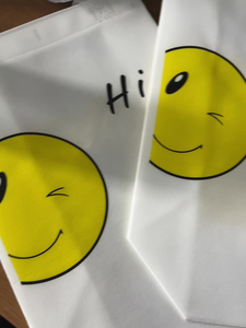 Sac fourre-tout réutilisable non tissé Smiley Face sacoche cadeau <span class=keywords><strong>de</strong></span> sérigraphie - Product Image 5