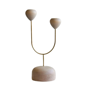 Portavelas hecho a mano decorativo para interiores, soporte de vela de madera de diseño personalizado para el hogar, accesorios de iluminación para el hogar - Product Image 1
