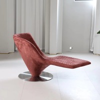 Fauteuil de salon moderne en tissu et mousse, avec structure en acier inoxydable, pour salon, hôtel, appartement, salle à manger, meubles de maison