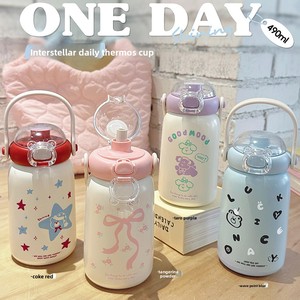 Termo portátil de acero inoxidable para niños 2025 con pajita y diseño de vientre grande - Modelo Tea Diary - Product Image 1