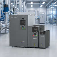 Variateur de fréquence (VFD) Sunphase à contrôle vectoriel sans capteur pour moteur de compresseur, entrée AC/DC, triphasé 380V, 4kW (usage intensif) et 5,5kW (usage léger), 60Hz, certifié CE