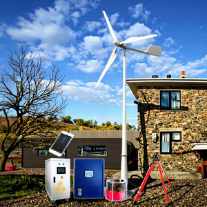 กังหันลมแนวนอนขนาดเล็ก 1KW ถึง 10KW สำหรับใช้ในบ้านหรือโรงงาน ใบพัด FRP เครื่องกำเนิดไฟฟ้าพลังงานลม - Product Image 4