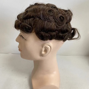 วิกผมคนบราซิลเลียน100%,วิกผมสีน้ำตาลพร้อม20% สี<span class=keywords><strong>เทา</strong></span>ด้านหน้าเป็นสี<span class=keywords><strong>เทา</strong></span>ลูกไม้ด้านหน้า420 # - Product Image 1