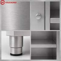 Plan de travail en acier inoxydable 304 à une seule porte 120x60cm |   Station de préparation pour cuisine commerciale |   Étagère de rangement industrielle robuste