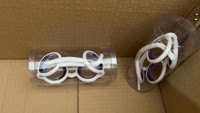 Vente en gros TikTok NOUVEAU Design Tendance Lunettes Anti-Mal des Transports Blanches et Bleues à Monture Complète avec Étui pour Adultes et Gamers