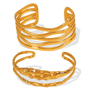 Pulseras de Moda, Diseño Multicapa, Chapadas en Oro, de Acero de Titanio, Joyería Unisex - Product Image 5
