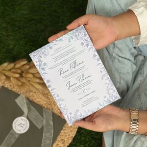 Invitation de mariage moderne de qualité supérieure, imprimée en typographie, avec papier et carton de luxe, personnalisable en gros pour événements - Product Image 5