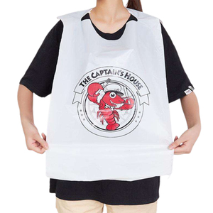 Logotipo personalizado Descartável Lagosta Bibs Plástico Adulto Engraçado Bibs para Festa do Caranguejo Lagosta <span class=keywords><strong>Crab</strong></span> Bibs