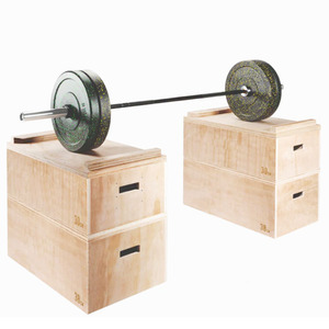 กล่องไม้สำหรับยกน้ำหนักกล่องบาร์เบลทำความสะอาดและกระตุก - Product Image 3