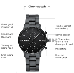Livraison rapide faible quantité minimale de commande mâle designer hommes chronographe poignet <span class=keywords><strong>montres</strong></span> en vente oem arabe nombre hommes arrêtent montre cadeau ensemble pour hommes - Product Image 4
