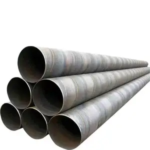Tubo de aço espiral soldado carbono de grande diâmetro SSAW/HSAW, tubulação helicoidal de petróleo, revestida de 3PE, epóxi, para água potável