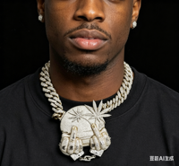 Collier avec plaque nominative Hip-Hop de 3 pouces, bijoux personnalisés en argent sterling 925 avec pendentif glacé en moissanite, plaqué or rose, forme animale