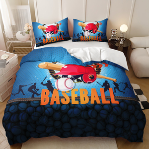 Bóng Chày Bóng Rổ Mô Hình Bóng Đá 3D In Tùy Chỉnh 100% Polyester 500TC Duvet Cover Bán Buôn Bộ Đồ Giường Đặt - Product Image 6