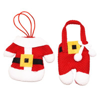 Fourchette de Noël personnalisée couteau porte-couverts sac accessoires cuisine fête Table dîner décoration vaisselle couverture