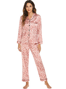 Pyjama élégant à manches longues pour femmes et cardigan coloré à la mode - Product Image 6