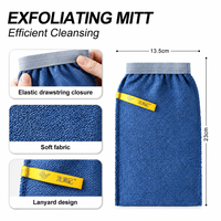 Gant de bain exfoliant à texture magique, simple couche, pour une élimination rapide des peaux mortes et un nettoyage en profondeur du corps