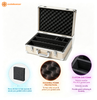 Boîtier de rangement pour cartes gradées Solidcase PS/A, capacité 120 slabs, SLAB ARMOR 3 rangées, avec serrure TSA, boîte de rangement pour cartes, couleur or champagne, indice de protection IP65