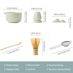 Комплект для приготовления традиционного матча OEM/ODM: бамбуковый веник и керамическая чаша – идеально для начинающих и розничной продажи, для церемонии Зен - Product Image 3