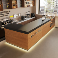 Comptoir de réception moderne en MDF sur mesure avec design épuré pour cafés, boulangeries, pâtisseries et hôtels - Comptoir d'angle pour caissier
