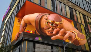 Publicidad de pared de vídeo LED exterior Cortina de pared de publicidad comercial <span class=keywords><strong>a</strong></span> <span class=keywords><strong>simple</strong></span> <span class=keywords><strong>vista</strong></span> en 3D al aire libre - Product Image 2