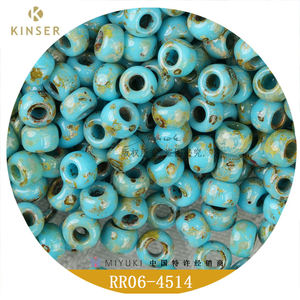 <span class=keywords><strong>Miyuki</strong></span> Rotondo Rocailles 6/0 <span class=keywords><strong>Perline</strong></span> 4 millimetri [17 Color Picasso Rivestimento] 10g pacchetto - Product Image 3