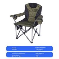Nouvelle chaise pliante de camping d'extérieur en tissu Oxford épaissi, dossier de dessin de plage, forme lune, pour la pêche, mobilier d'extérieur pliable