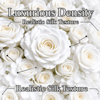 Mur de fleurs artificielles en soie blanche pour décoration de mariage, arrangements floraux sur mesure avec BBGS