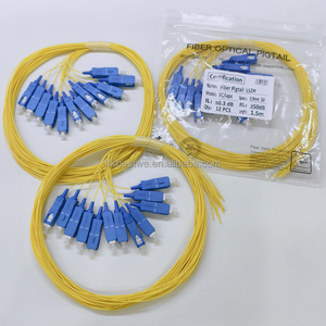 SC/UPC 12 núcleos 1,5 metros modo único 0,9mm fibra óptica Pigtails LSZH G652D Fibra Optica Pigtails Cable - Product Image 1
