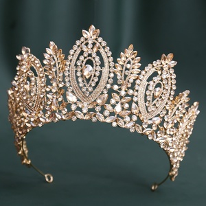 Corona Nuziale QS per Concorsi di Bellezza in Stile Barocco Europeo e Americano, Decorata con Diamanti e Cristalli - Product Image 2