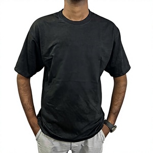 Camiseta de Jersey Negra para Hombre, Cuello Redondo, Manga Corta, Impresión Serigráfica, Transpirable, 220g, Estilo Casual Urbano de Verano - Product Image 1