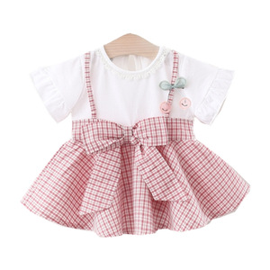Vêtements d'anniversaire pour bébé, robes mignonnes et adorables pour enfants, robe à carreaux pour filles de Chine - Product Image 1
