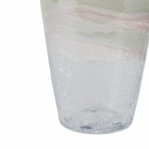 Vaso in Vetro Craquelé con Finitura Opaca, Vaso Decorativo Contemporaneo per Fiori, per Soggiorno e Arredamento Casa - Product Image 5