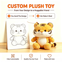 Peluche tigre personnalisée OEM/ODM, motif animal sauvage, souvenir du tourisme zoologique, idéale pour les boutiques de cadeaux touristiques
