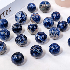 Vente en gros de <span class=keywords><strong>sodalite</strong></span> de guérison en cristal naturel poli mini boule de cristal <span class=keywords><strong>bleu</strong></span> pour la décoration - Product Image 4
