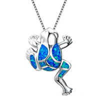 Collar con Colgante de Ópalo de Plata de Ley 925 con Diseño de Vida Marina, Joyería Oceánica, Collar con Colgante de Tortuga de Ópalo Colorido