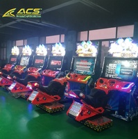 Machine de jeu d'arcade de course de motos à monnayeur ACS Wholesale avec accepteur de pièces, alimentation 110/220V, plusieurs joueurs