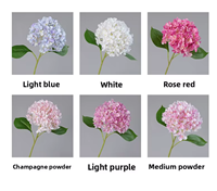 Bunga Hydrangea Buatan Sutra Batang Tunggal Seri G Ukuran Kecil Gaya Baru untuk Dekorasi Rumah Bergaya Eropa dan Fotografi