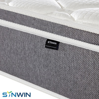Matelas à ressorts ensachés en tissu de soie glacée respirant, roulé, 32 cm, fermeté moyenne, mousse de soutien haute densité, mobilier de chambre à coucher, hôtel, maison
