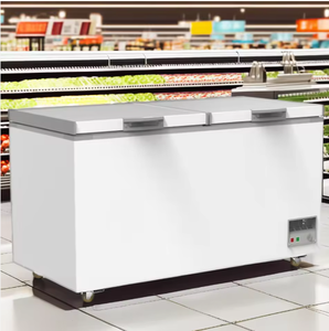Congelador Horizontal de Gran Capacidad, Congelador Comercial de Doble Tapa con Ruedas para Supermercados y Tiendas de Comestibles - Product Image 4