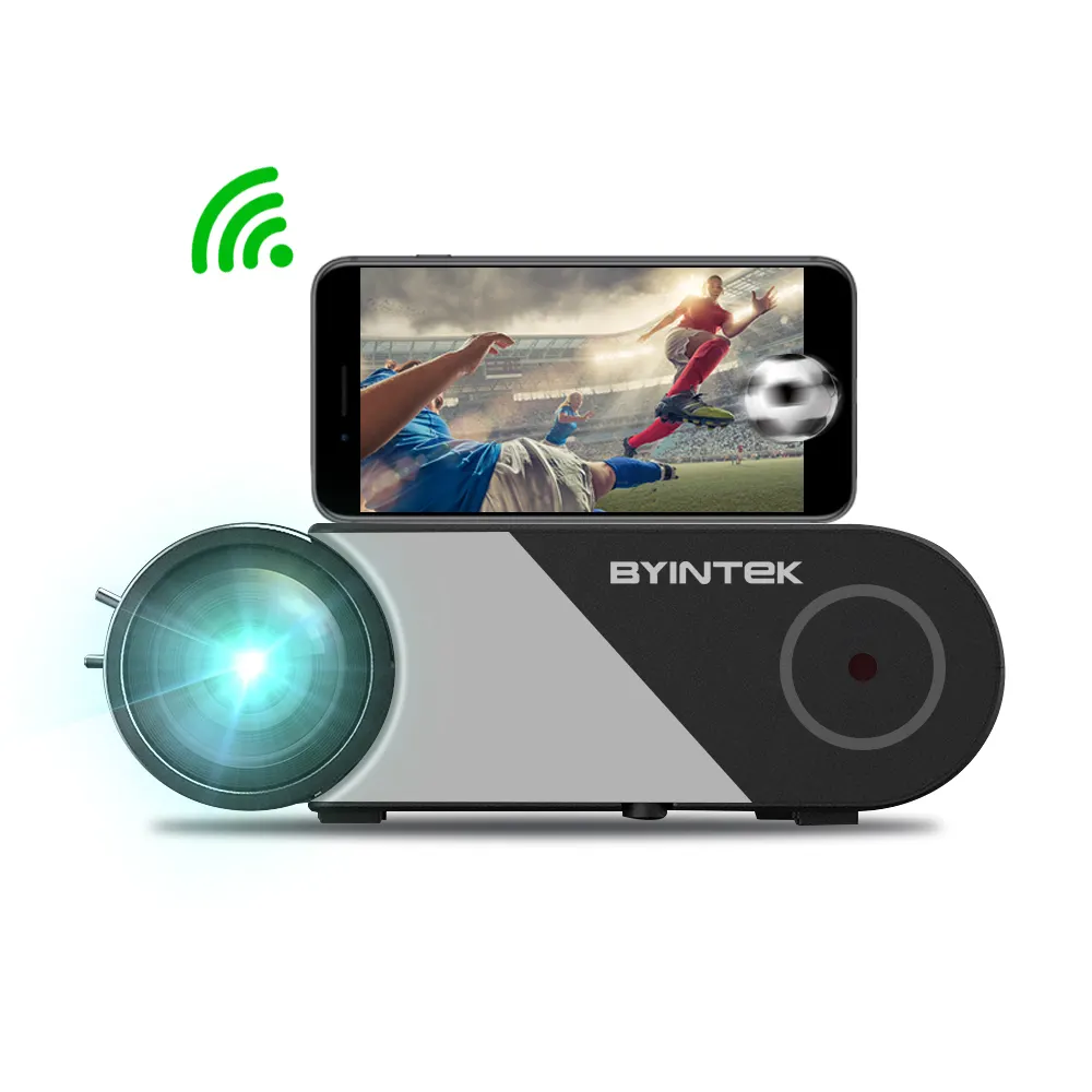 Многоэкранный мини-проектор BYINTEK K9 для домашнего кинотеатра, светодиодный проектор, видео проектор, USB 1080p, Wifi для детей