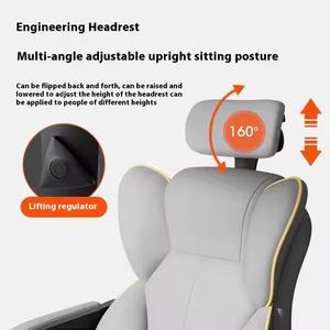 Sedia da <span class=keywords><strong>Gaming</strong></span> Girevole Ergonomica per Casa e Ufficio - Comodo Schienale in Rete - Sedile in Similpelle di Nylon - Product Image 5