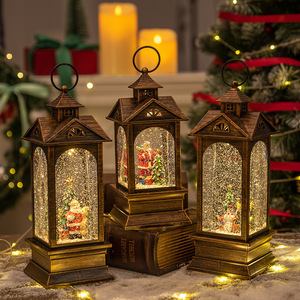 Lanternes à vent de Noël, boîtes à musique, veilleuses rétro, cadeaux, décorations de bureau, chandelier - Product Image 3