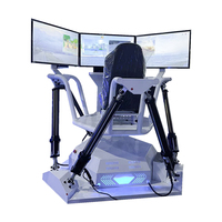 G-HONOR GH-R023 Simulateur de conduite VR à trois écrans, équipement de jeu pour jeux de course automobile, parcs d'attractions, métal + acrylique